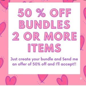 BUY 2 OR MORE ITEMS & IT'LL BE 50% OFF *READ - with a few exceptions*